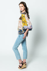 Hunter Bell Finley Blouse in Wildflower Patchwork