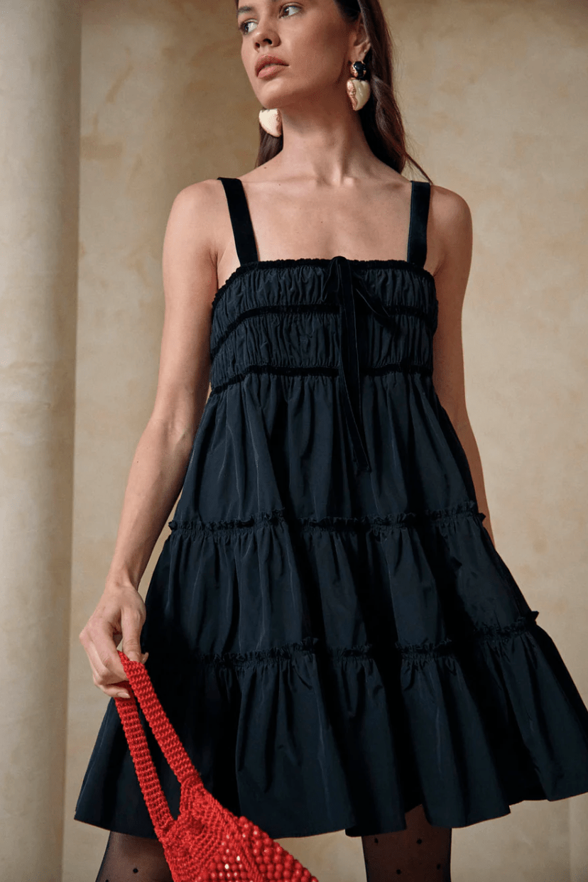 Hunter Bell Fleur Dress in Onyx