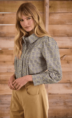 Hunter Bell James Shirt in Navy Bird Block