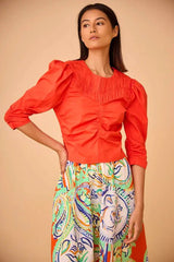 Hunter Bell Jaqueline Top in Red Orange