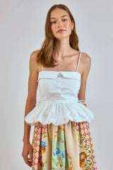 Hunter Bell Juliana Top in Bright White