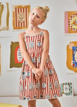 Hunter Bell Kids Grace Dress in Mallet Club