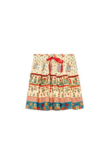 Hunter Bell Kids Shepard Skirt in Fall Floral Cream