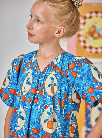 Hunter Bell Kids Youjin Dress in Orange Grove