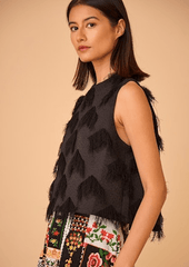 Hunter Bell Manning Top in Black Fringe
