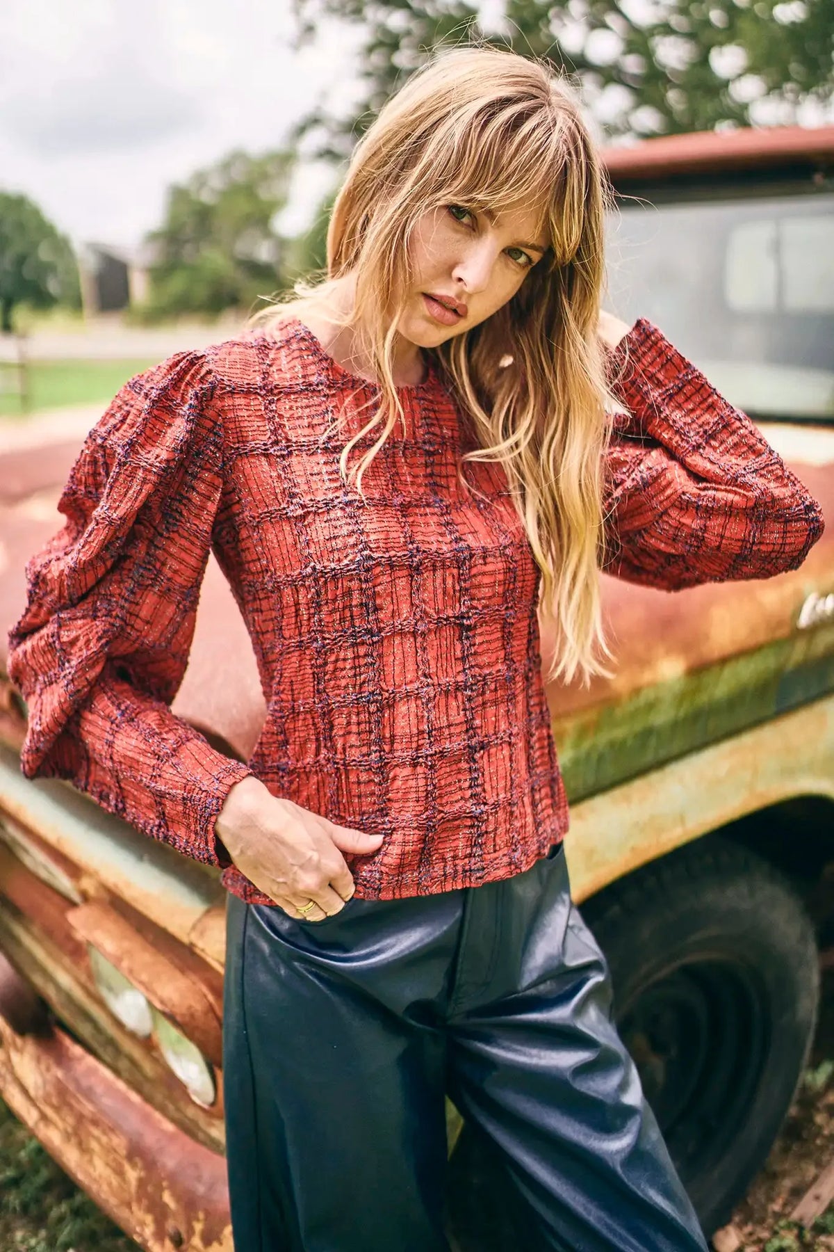 Hunter Bell Natalie Top in Terracotta