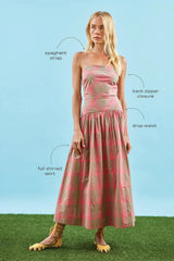 Hunter Bell Newberry Dress in Day Glow Check