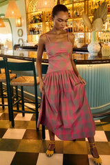 Hunter Bell Newberry Dress in Day Glow Check
