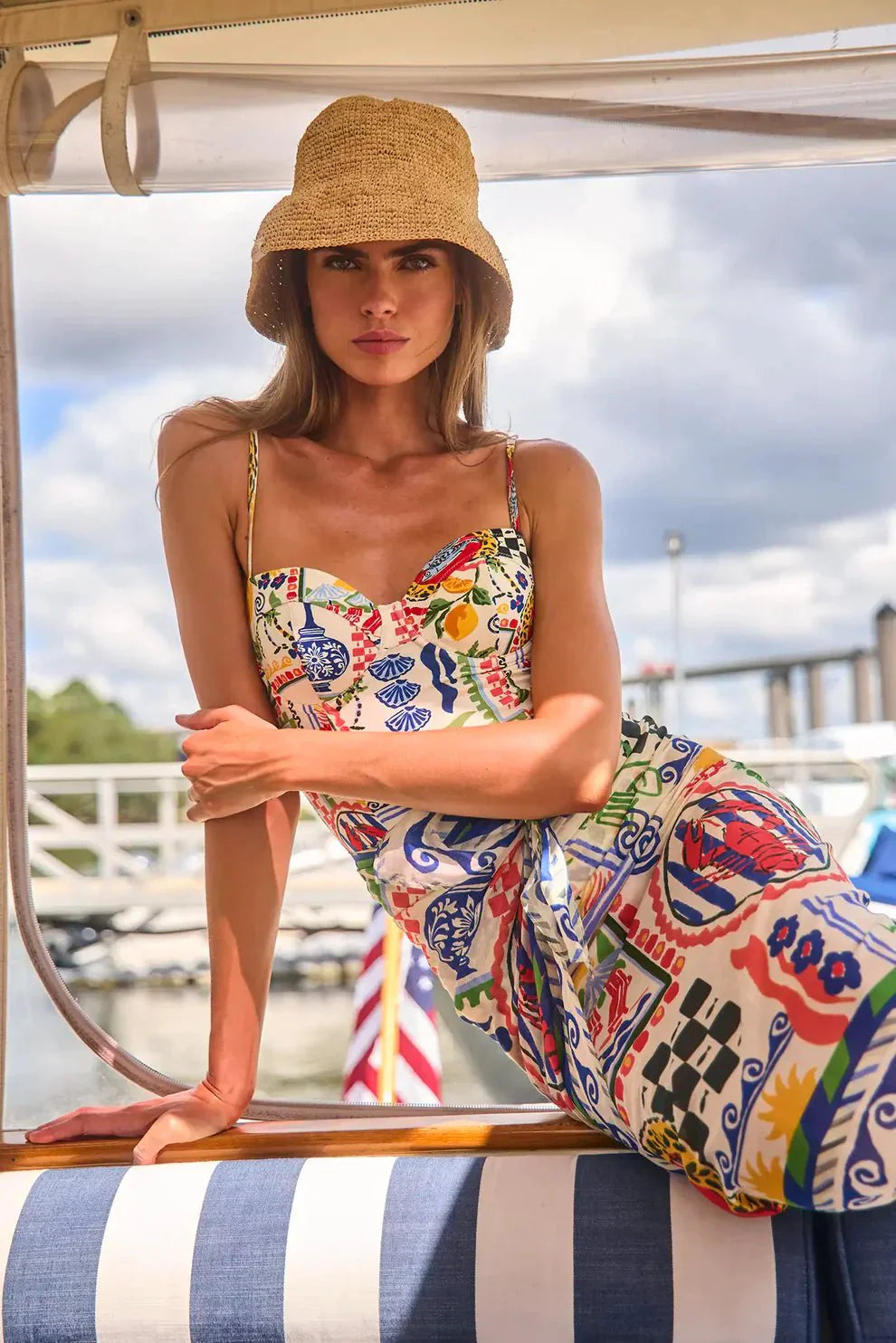 Hunter Bell Sarong in Coastal Conversation
