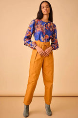Hunter Bell Weekend Blouse in Watercolor Bouquet