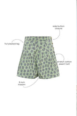 Hunter Bell Willa Shorts in Navy Bird Block