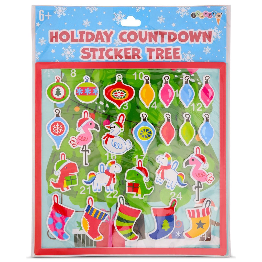 Iscream Holiday Countdown Sticker Tree