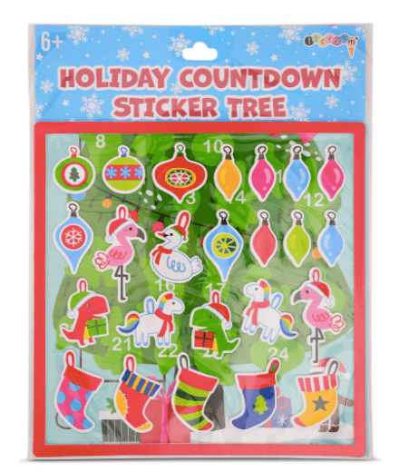 Iscream Holiday Countdown Sticker Tree