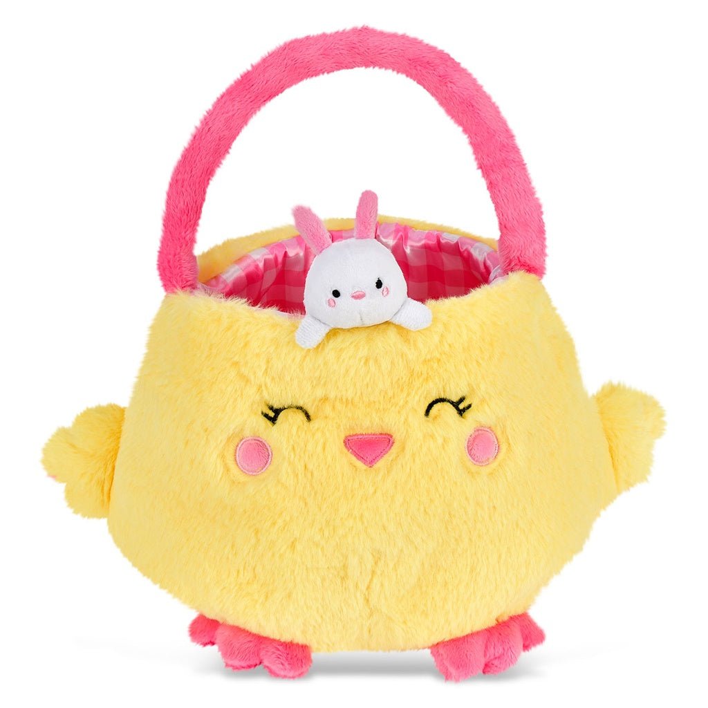 Iscream Hoppy Chick Basket Plush
