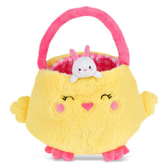 Iscream Hoppy Chick Basket Plush