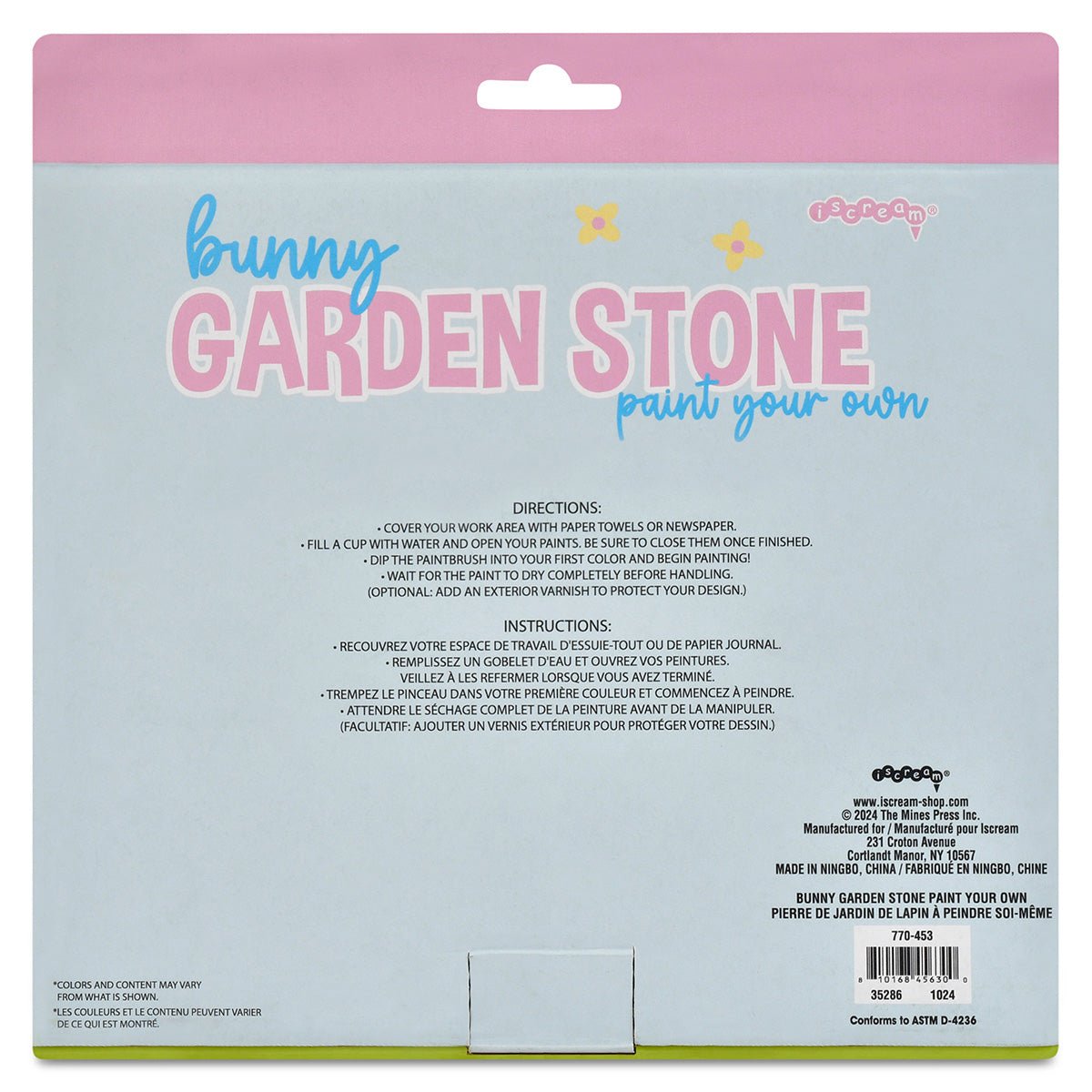 Iscream Paint Your Own Bunny Garden Stone
