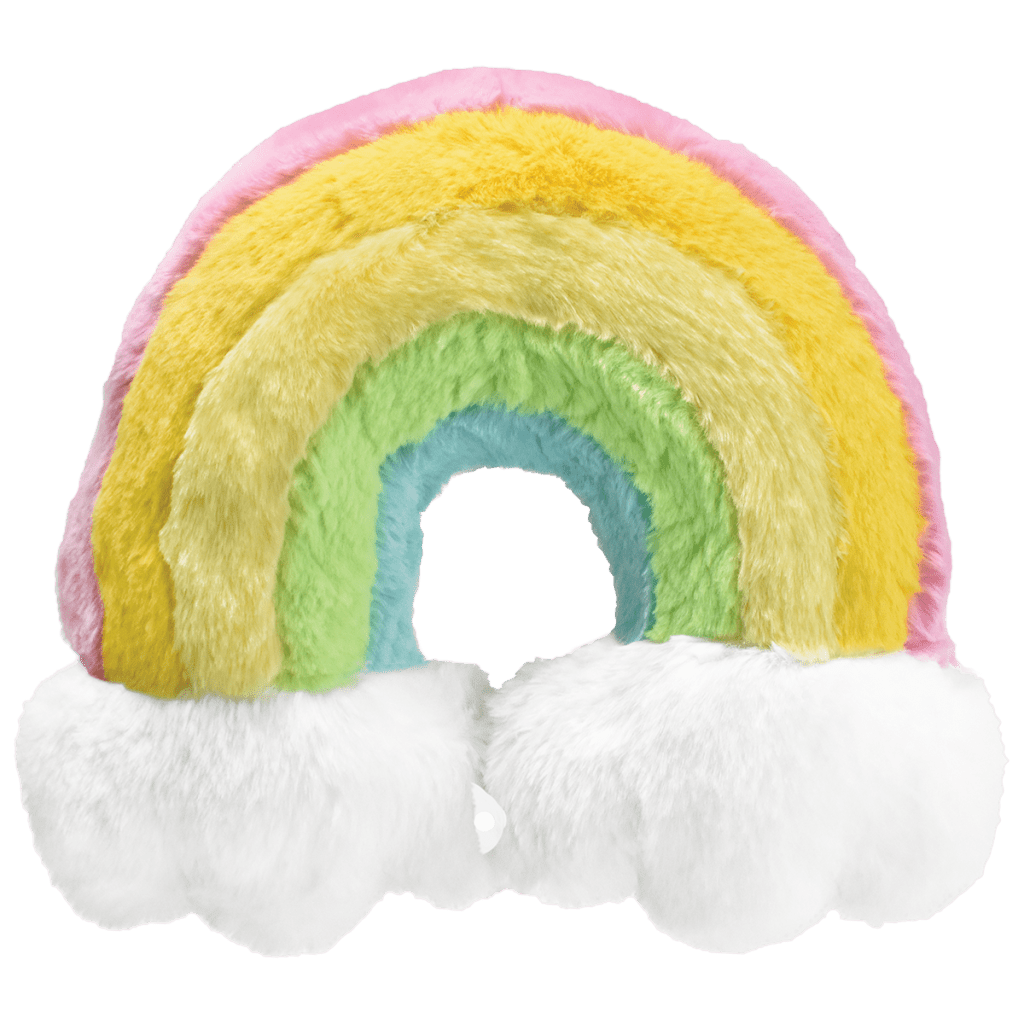 Iscream Rainbow Furry Neck Pillow