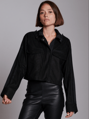 Jakett Christina Nubuck Leather Jacket in Black