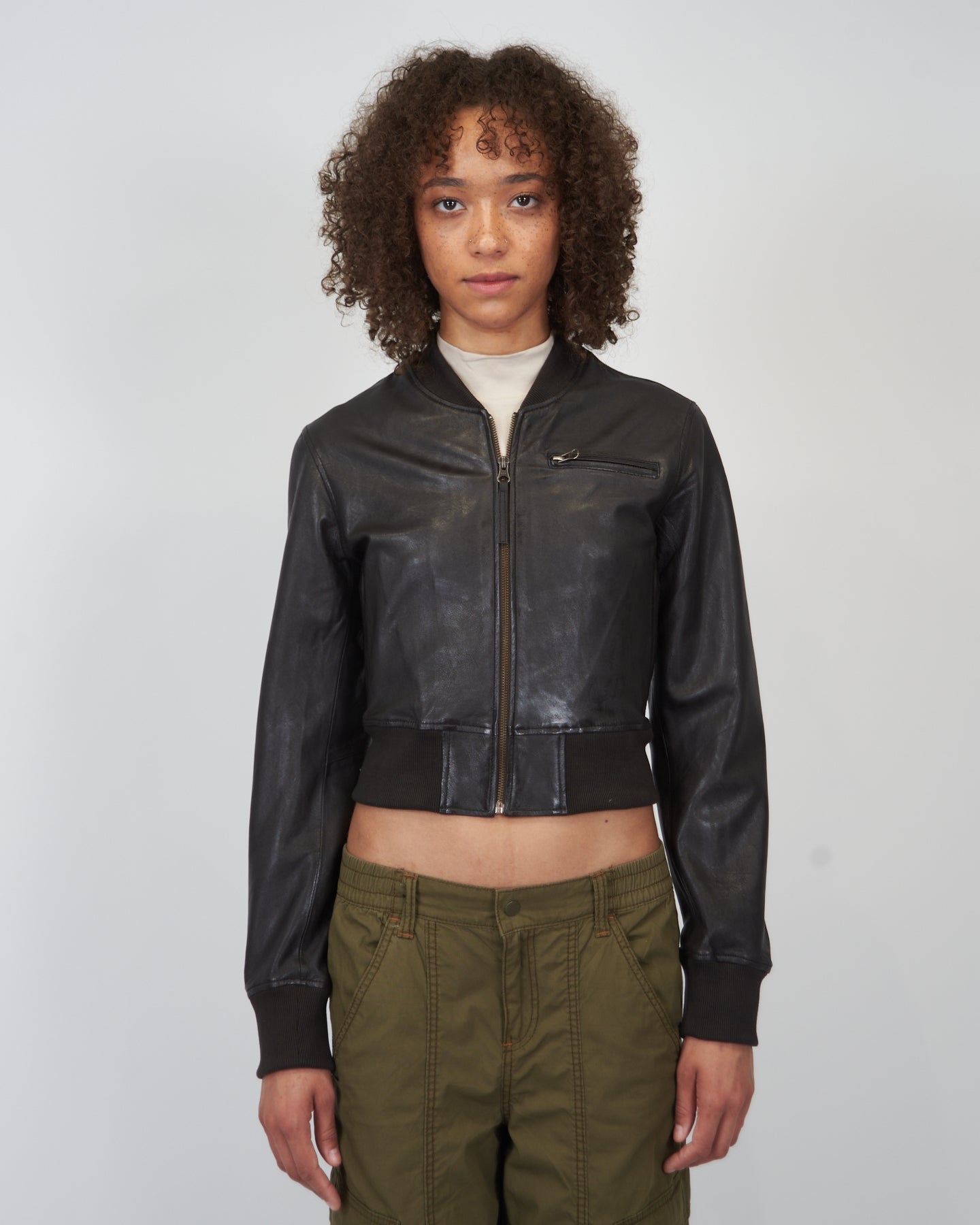 Jakett Collins Stonewash Leather Jacket in Chocolate