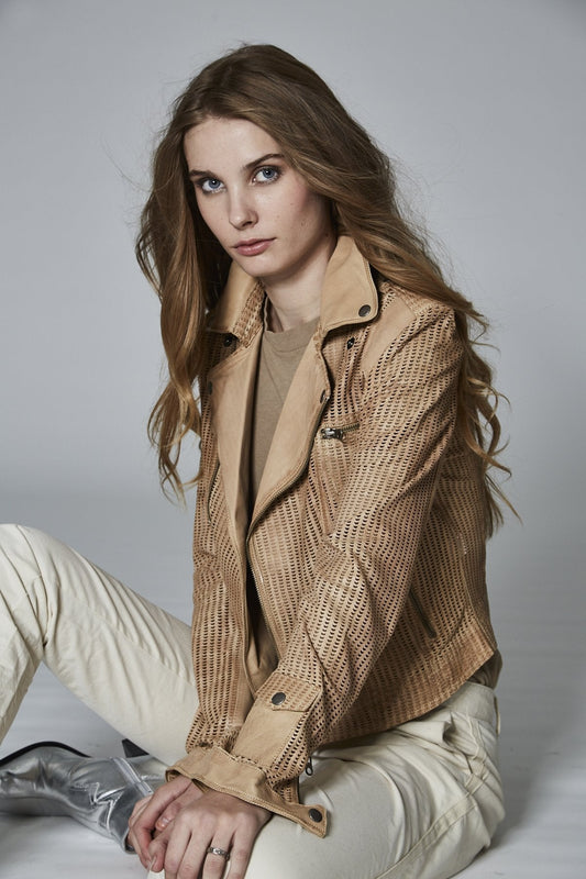 Jakett Josey Perforated Jacket in Sand