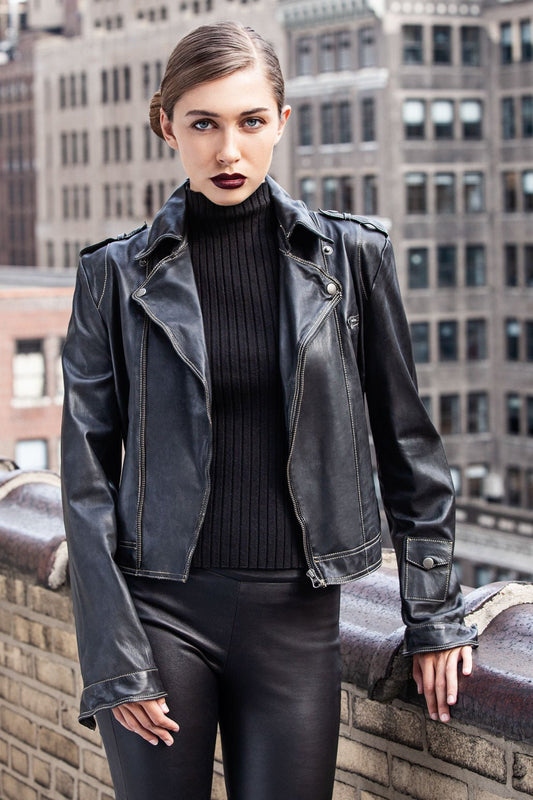 Jakett Josey Vegetable Dye Leather Jacket