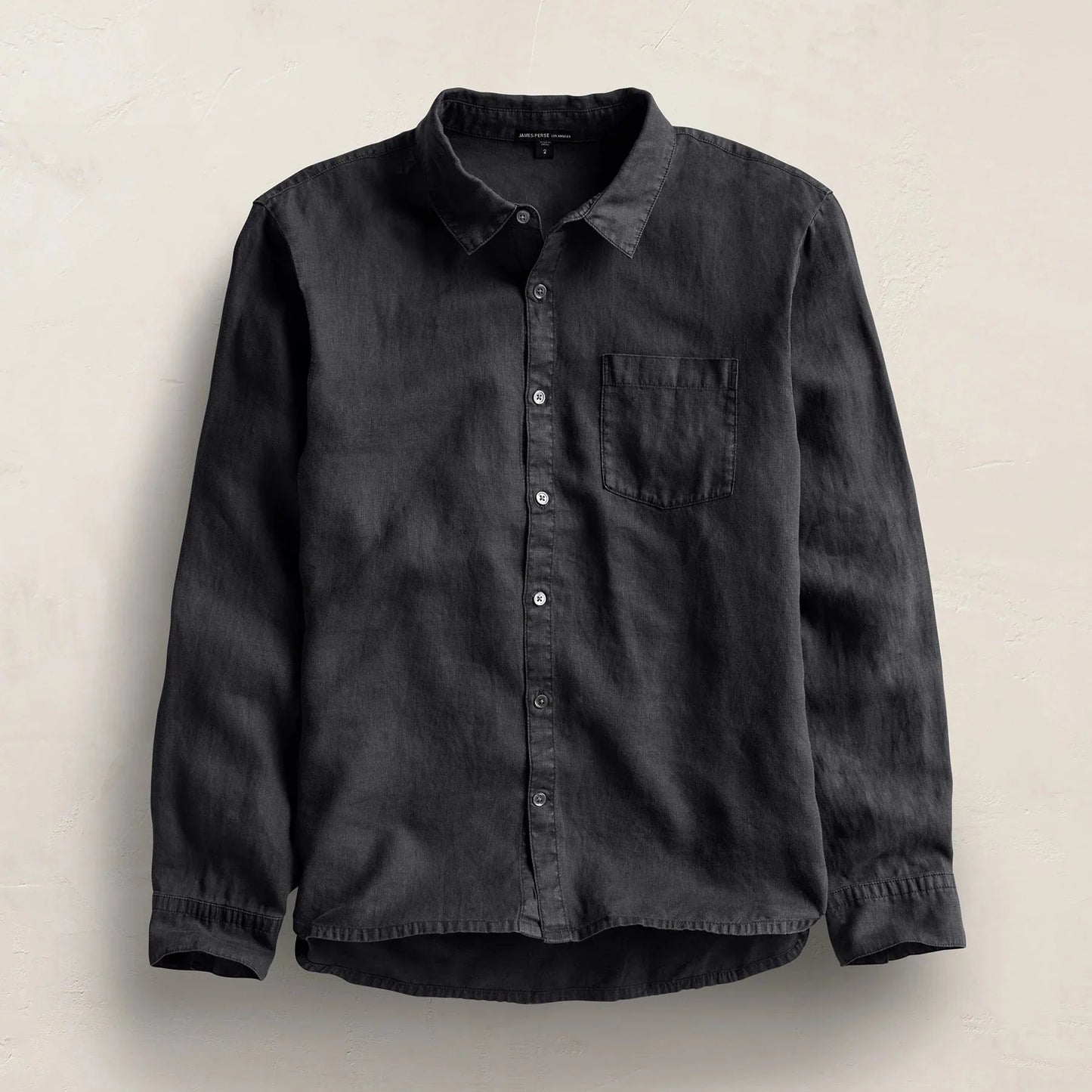 James Perse Light Weight Linen shirt in Magma Pigment