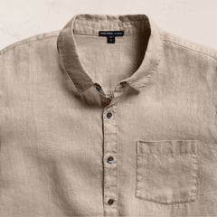 James Perse Lightweight Linen Shirt in Overcast Pigment