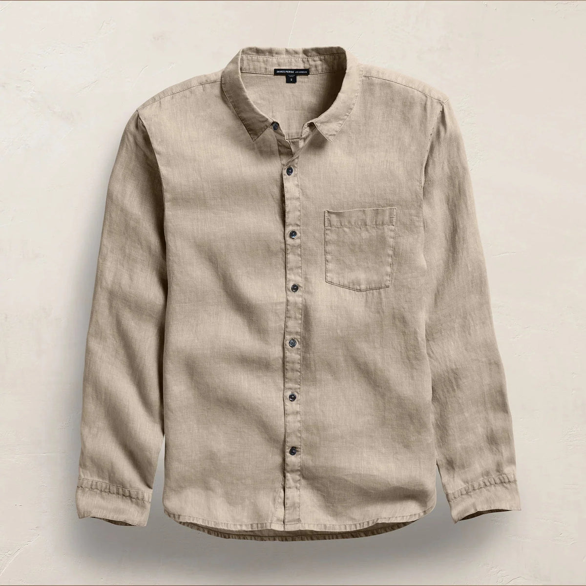 James Perse Lightweight Linen Shirt in Overcast Pigment