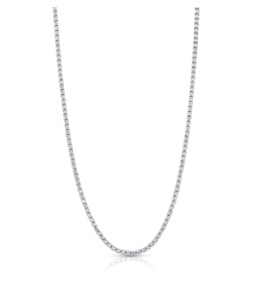 Jen Hansen 2MM Tennis Necklace 16” in Silver