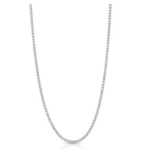Jen Hansen 2MM Tennis Necklace 16” in Silver