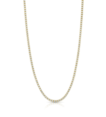 Jen Hansen 2mm Tennis Necklace in Gold 16"