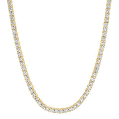 Jen Hansen 3MM Tennis Necklace 20" in Gold