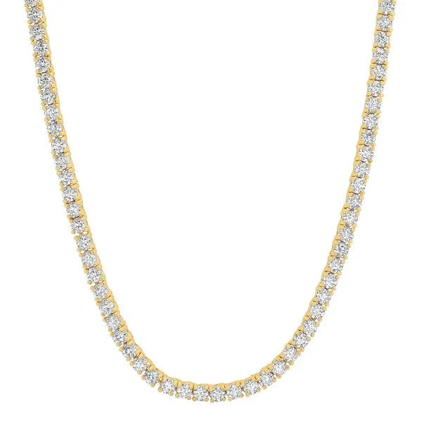Jen Hansen 3MM Tennis Necklace 24" in Gold