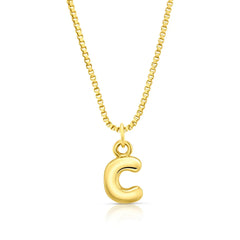Jen Hansen Baby Bubble Gold Initial Necklace