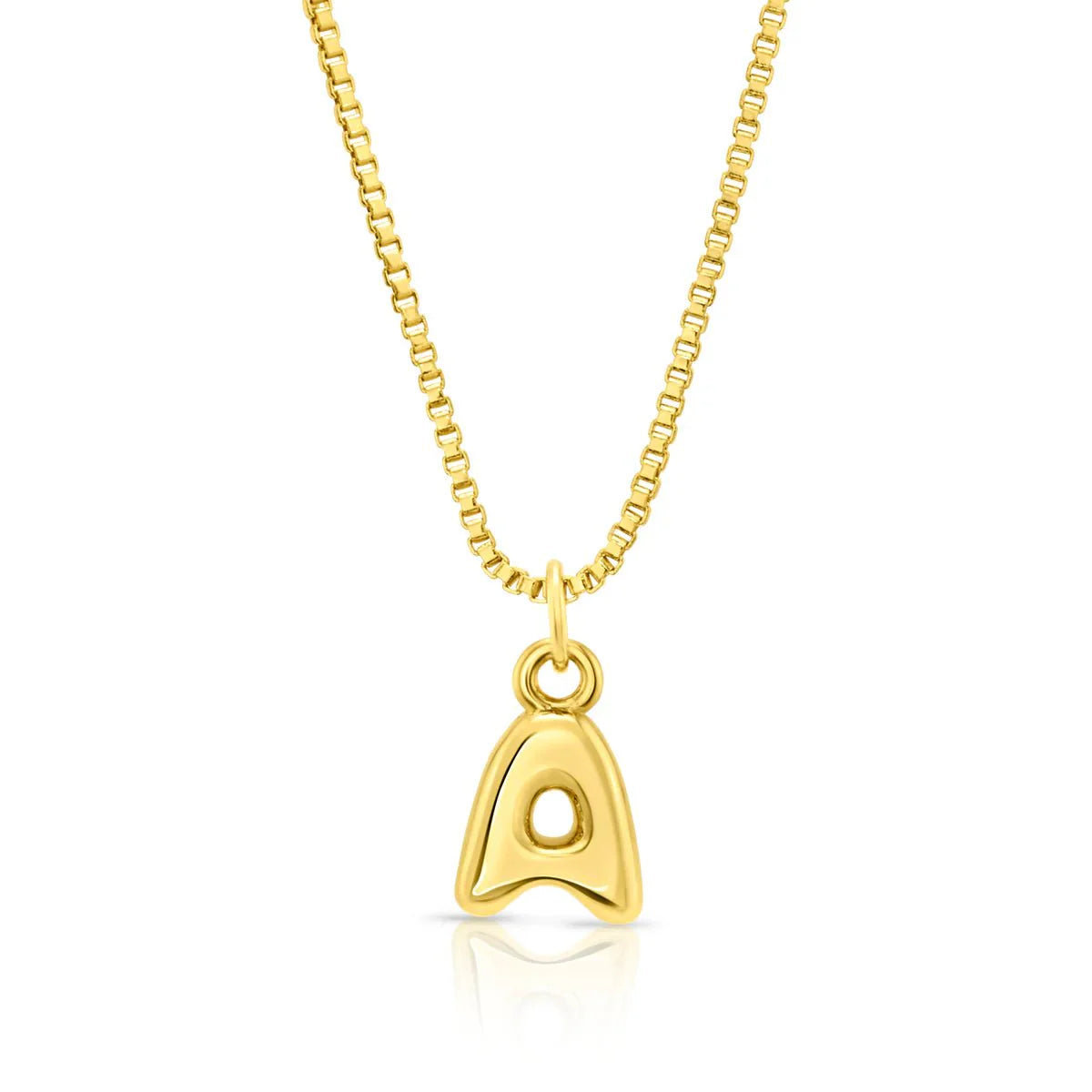 Jen Hansen Baby Bubble Gold Initial Necklace