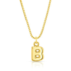 Jen Hansen Baby Bubble Gold Initial Necklace