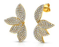 Jen Hansen Fiore Half Earrings in Gold