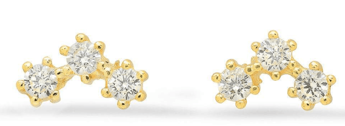 Jen Hansen Flash Studs in Gold