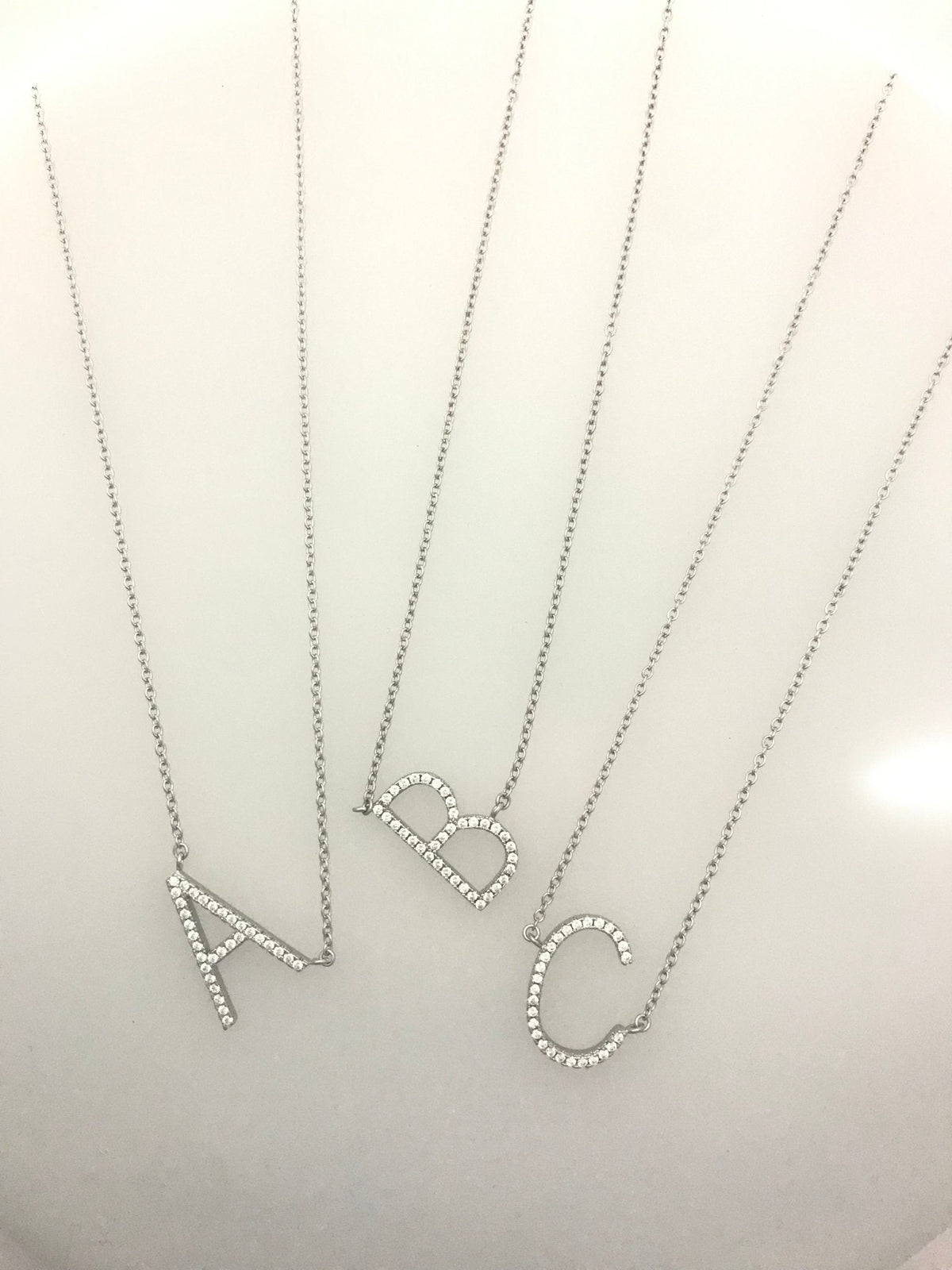 Jen Hansen Initial Necklace in Silver