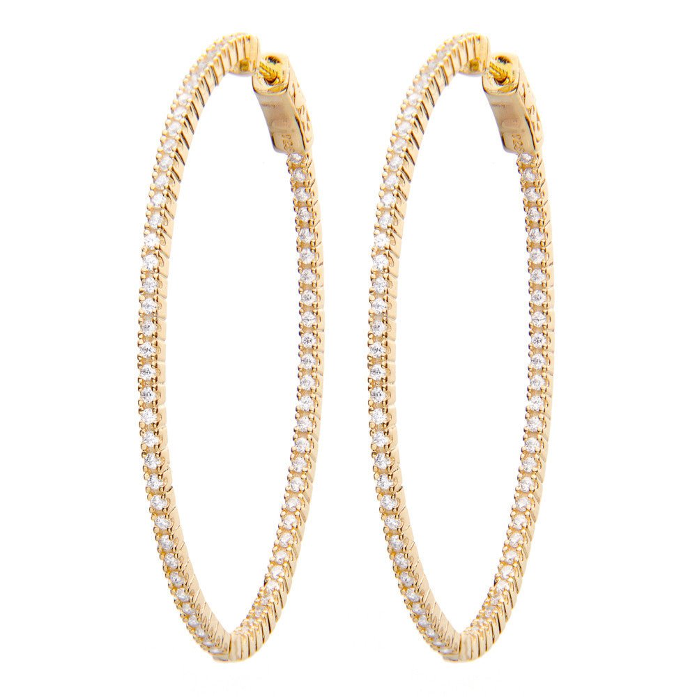 Jen Hansen Large Oval Hoops in Gold