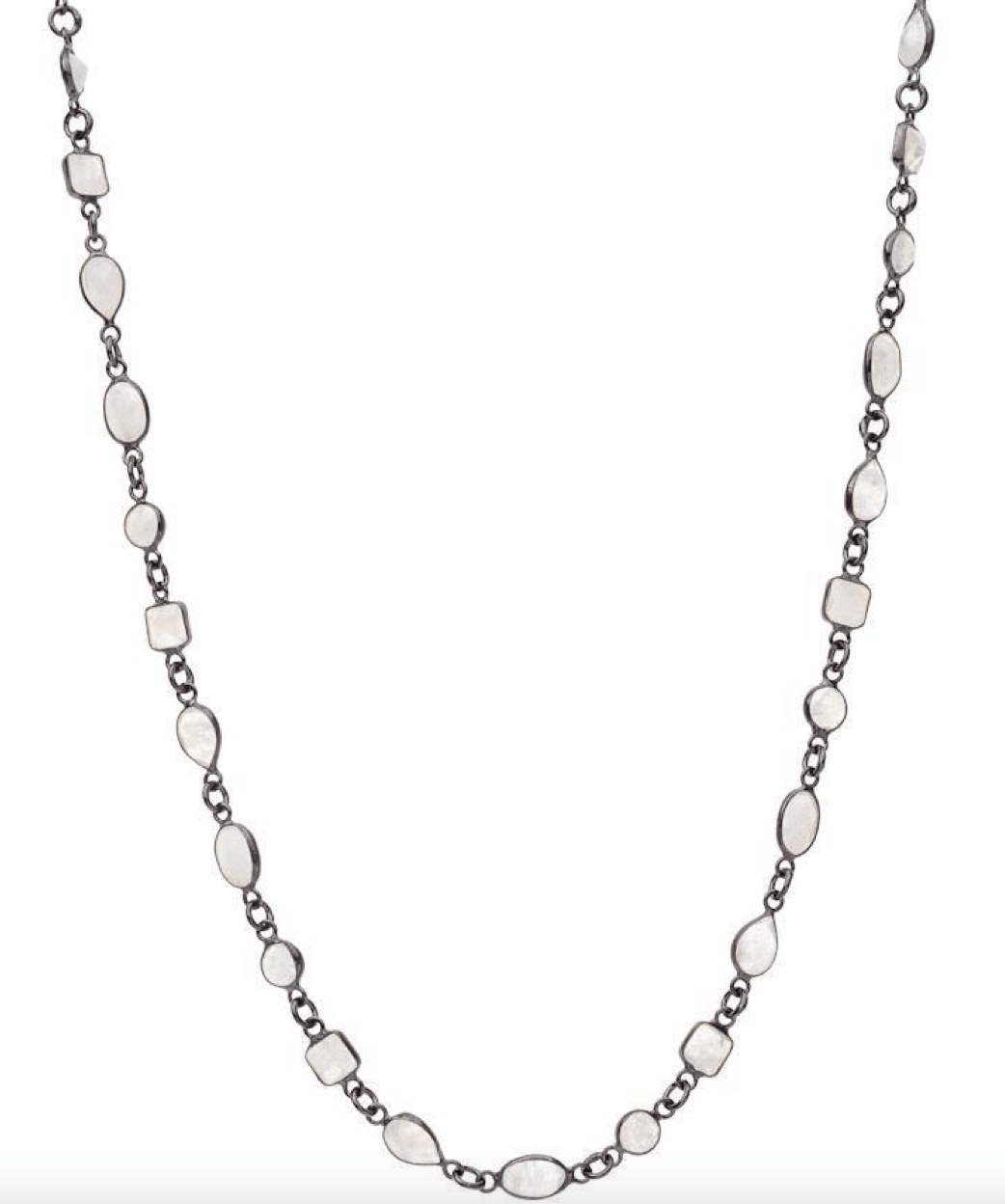 Jen Hansen Layering Chain in Moonstone in Silver