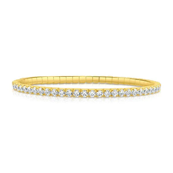 Jen Hansen Stretch Tennis Bracelet in Gold