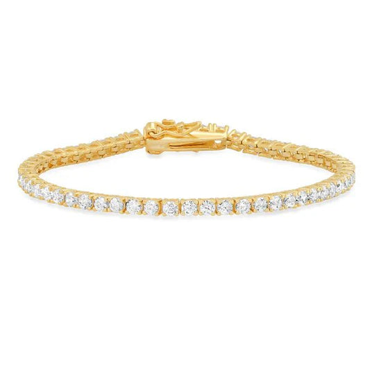 Jen Hansen Tennis Bracelet 6.5" in Gold