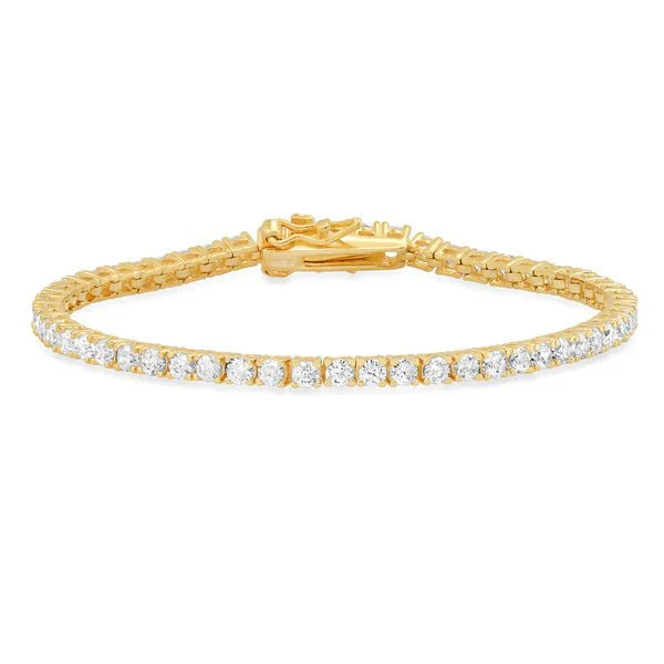 Jen Hansen Tennis Bracelet 6.5" in Gold