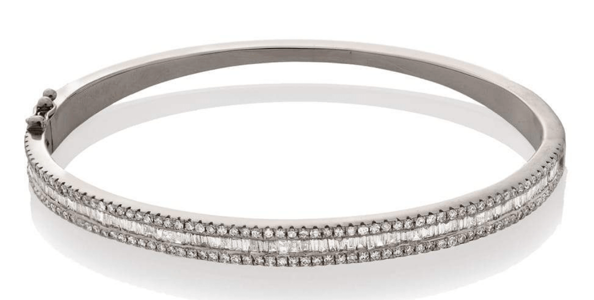 Jen Hansen Timeless Diamond Bangle in Sterling Silver