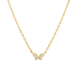 Jen Hansen Tiny Butterfly Necklace in Gold