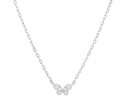 Jen Hansen Tiny Butterfly Necklace in Silver