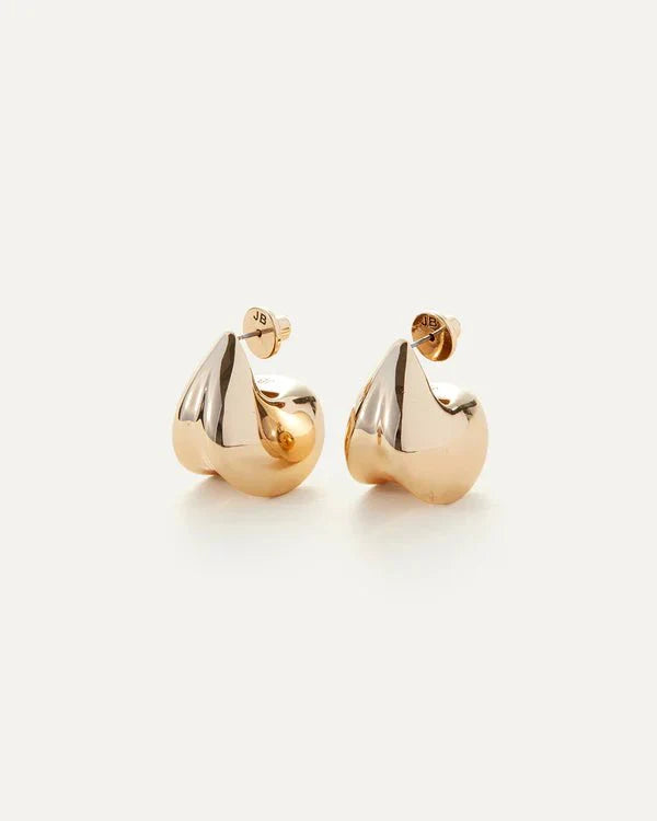 Jenny Bird Art Puff Earrings in Gold