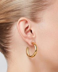 Jenny Bird Staple Large Hoop in Gold