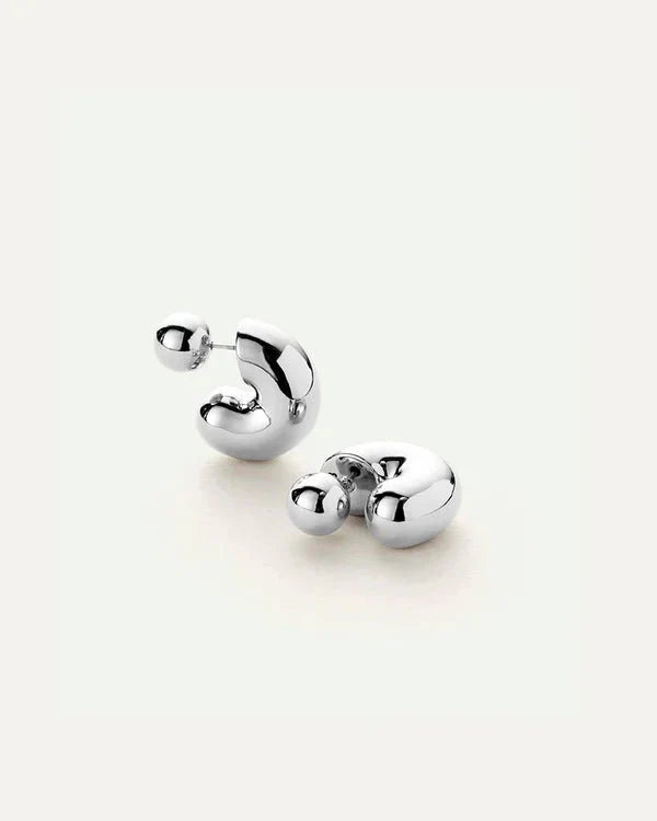 Jenny Bird Tome Hoops Medium in Silver